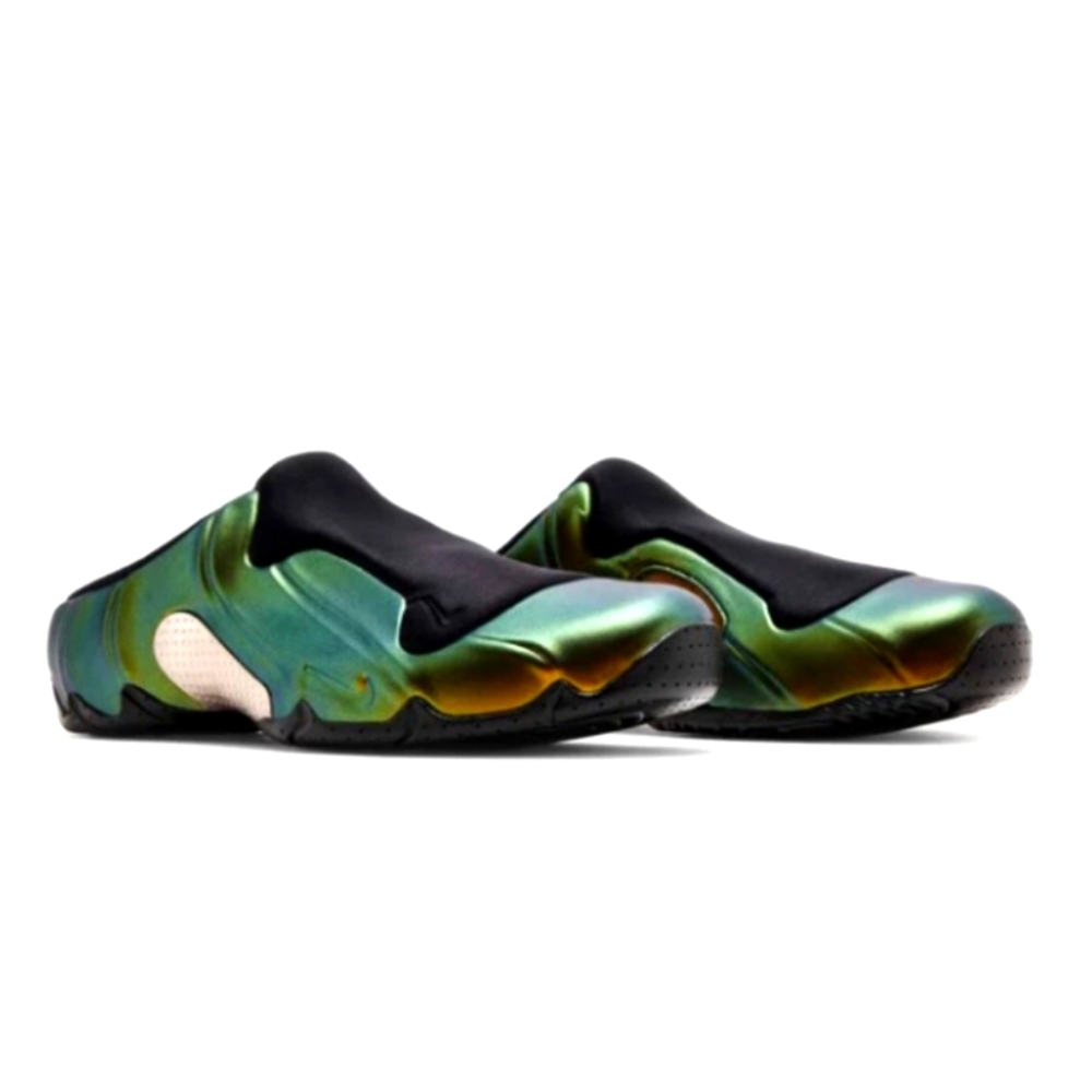Nike Men's Clogposits Stylish Green and Black Slip-On Shoes